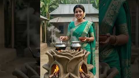 ফুলের মতো সুন্দর এই দেশি চুলায় আজ রান্না করছি #desi #chulha #villagelife #rurallife