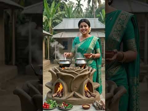 ফুলের মতো সুন্দর এই দেশি চুলায় আজ রান্না করছি #desi #chulha #villagelife #rurallife