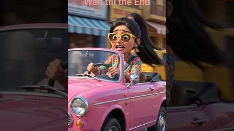Wait till the End🚗|Desi Girl Pinki #shorts#funny #youtubeshorts