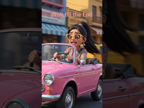 Wait till the End🚗|Desi Girl Pinki #shorts#funny #youtubeshorts