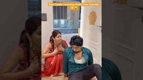 Desi Couple returning Home from Function 😬🤮 #shorts #youtubeshorts #funny #comedy #desi