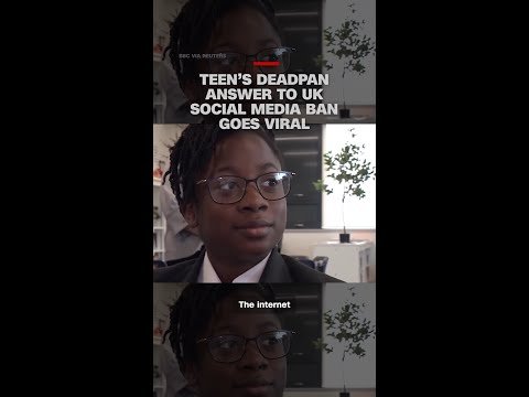 Teen’s deadpan answer to UK social media ban goes viral