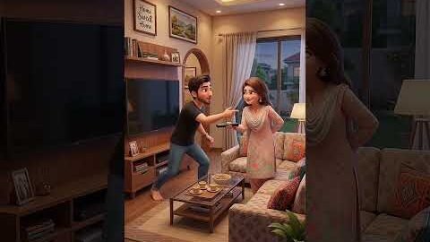 Remote Ke Liye Hui Husband Wife Ki Ladai 😂❤️ | Desi Couple Comedy” #relationshipdrama