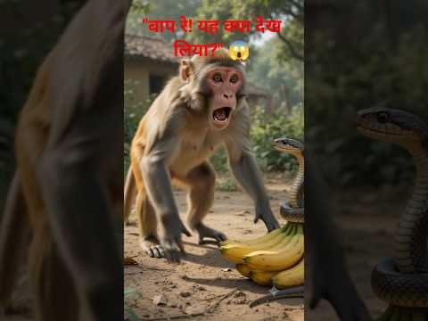 ​”अरे अम्मा हो! बंदर और नकली साँप की मजेदार कॉमेडी 😂 | Desi Monkey Comedy”#shorts #comedy #funny