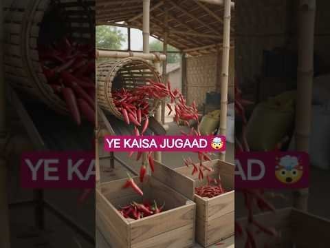 🌶️ Mirchi Ko Hawa Mein Uda Kar Sorting! 😱 | Desi Jugaad Wind Tunnel Factory #Shorts