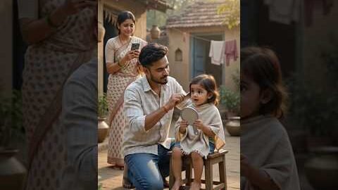 “Pehla Haircut! ✂️❤️ | Ek Chhoti Si Yaadgaar Shuruaat” #desi #family