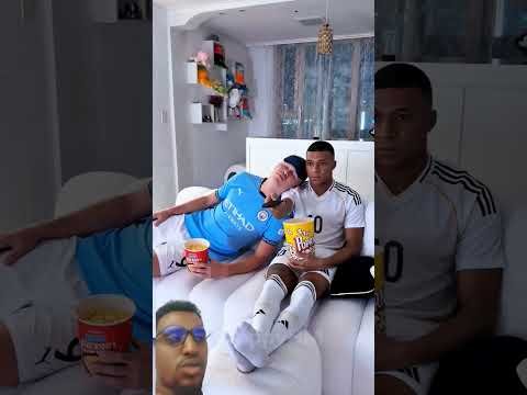 Haaland Falls Asleep Every Movie Night… Until the Movie Endsz² #shorts#haaland#mbappe#funny#india