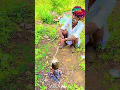 राजस्थान के भेड़ बकरी चरवाए बारिश भी नहीं रुकते 😍 #desi #life #rajasthani #village #facts #shorts