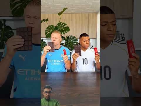 Haaland Swore He’s Eating Healthy… Then Mbappé Sawthe Chocolate#haaland#mbappé#shorts#india#france