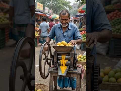 এই দেশি মেশিনে একসাথে কত আমের রস বের হচ্ছে #desi #shortvideo #mango #juice