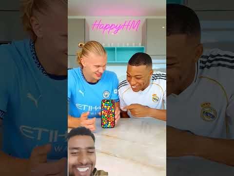 Haaland Poured Real Candy Outof His Phone…Mbappé Lost It#mbappe#shorts#haaland#france#india#brasil