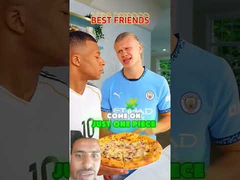 Friends vs Best Friends: Pizza Edition#haaland #funny#mbappe #football #viral #soccer #india