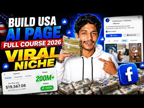 Build a USA Facebook Page Using AI (Full Course 2026) | Viral Niche System