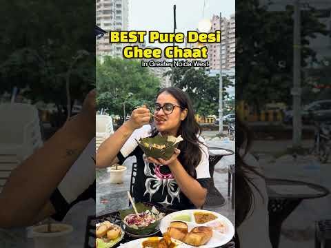 Pure Desi Ghee Chaat 😳 #foodie #foodies #chaat #desi #noida #shorts #trending #viral