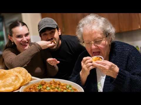 Australian Dadi Tries Chhole Bhature for the First Time 🇮🇳