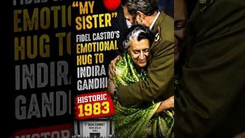 “My Sister” ❤️ Fidel Castro’s Emotional Hug to Indira Gandhi | Historic 1983 | #shorts