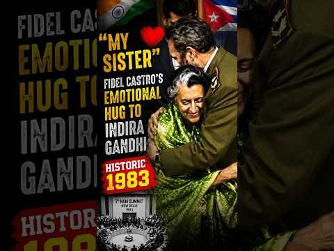 “My Sister” ❤️ Fidel Castro’s Emotional Hug to Indira Gandhi | Historic 1983 | #shorts