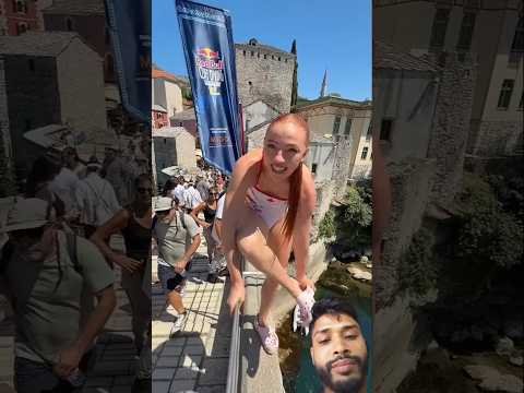 😱🤯diving off a 22m bridge 🌉#trending #diving #swimming #jumping #challenge #greenscreen#viral#shorts