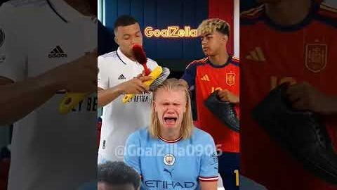 Wrong Brush for Hair!#funny #mbappe#haaland #soccer #uk #neymar #india