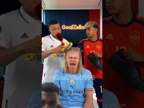 Wrong Brush for Hair!#funny #mbappe#haaland #soccer #uk #neymar #india