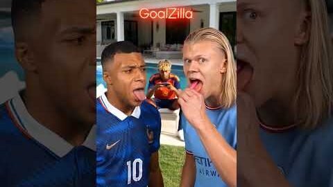 Mbappé Thought He Broke Haaland Tongue#funny#mbappe#haaland#uk#india#manchesterunited#soccer#shorts