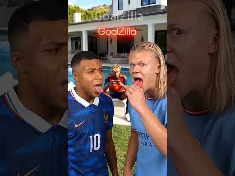 Mbappé Thought He Broke Haaland Tongue#funny#mbappe#haaland#uk#india#manchesterunited#soccer#shorts