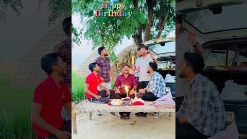 Birthday Celebrate Khet me🎂🗣️ #haryanvi #haryanvi #desi #desiharyanatravller #funny