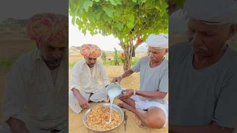 paarle-g बिस्किट का हलवा 😍#rajasthan #villagelife #culture #desi #sukoon #food #khana #shorts