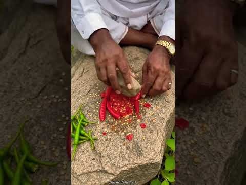 जंगल की चटनी और रोटी 😍 #food #khana #desi #gaon #trending #shorts #viral #ytshorts #views #rajasthan