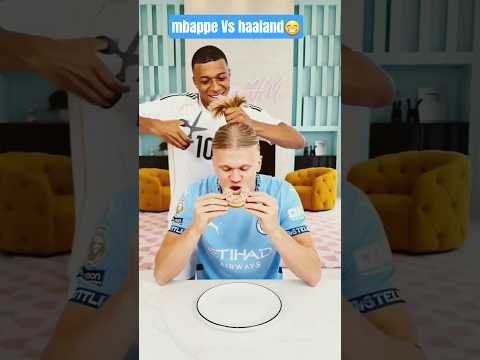 Haaland was annoyed by his long hair, but Mbappe came up with the ultimate fix#mbappe#haaland#funny