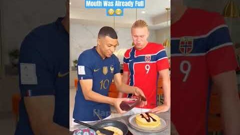 Haaland Refused the Crepe Because His Mouth Was Already Full#shorts#mbappe#haaland#uzbekistan#brasil