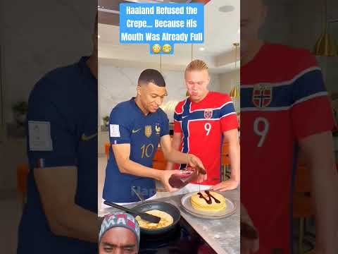 Haaland Refused the Crepe Because His Mouth Was Already Full#shorts#mbappe#haaland#uzbekistan#brasil