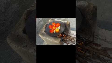 chulhe pe bni desi style tamatar ki chatni# short #shortvideo #village #desi style