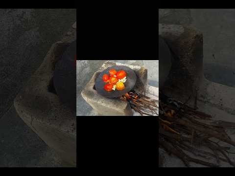 chulhe pe bni desi style tamatar ki chatni# short #shortvideo #village #desi style
