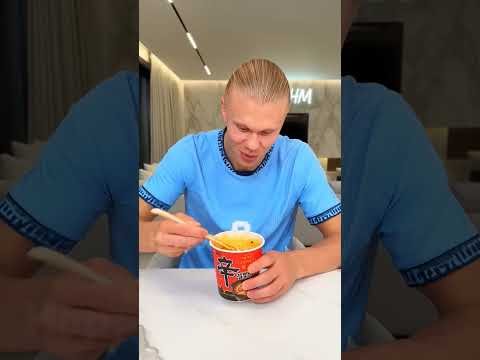 Haaland Pranks Mbappé with CARDBOARD RamenIt Backfires#shorts#mbappe#haaland#indonesia#brasil#brazil
