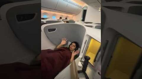 Bangalore to Paris🤩మా Business Class Flight Experience✨ #minivlog #viral #foryou #shorts #travel