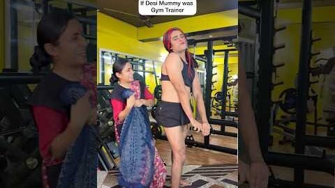 If Desi Mummy was Gym Trainer🏋️‍♀️#desi #funnyshorts #mummy #gym #workout #bodybuilding #relatable