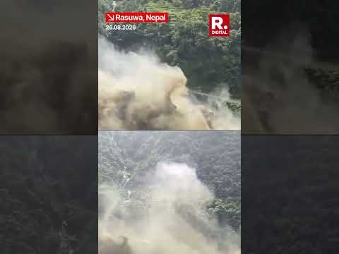 Exact Moment When Terrifying Flash Floods Hit Rasuwa, Nepal