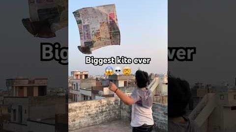 Biggest newspaper kite ever #shorts #kite #shortvideo #kiteflying #short #kites #shortsfeed #viral