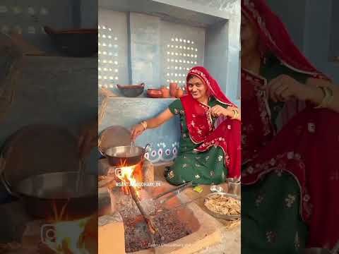गांव में सुबह का नाश्ता। #shorts #videos #trending ##desi #food #goan #rajasthan