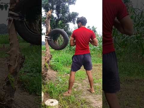 Tire Workout 🔥 Desi Strength Training देसी ताकत का असली टेस्ट 👊