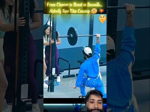Elite powerlifter pretends to be a cleaner.Than shock Everyone 🤯😱💪 #lifter #prank#funny #comedy #gym