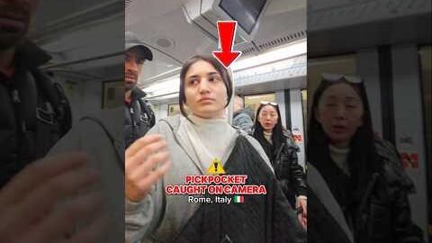 🔴 Viral Pickpocket Caught on Camera Targeting Asian Tourist in Rome – Must Watch & Stay Safe! #Viral
