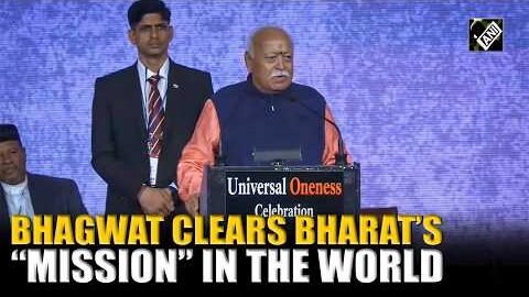 RSS Chief Mohan Bhagwat clears Bharat’s “mission” in the world speaking in USA’s New York