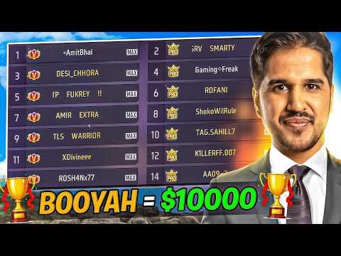 BOOYAH = 10000 🔥 YOUTUBERS  vs  ESPORTS PLAYERS  (PART 2) 🔥