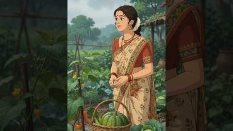 🌧️ Baarish Mein Bana Garma-Garam Desi Kaddu Ki Sabzi | Cozy Village Cooking 🌿 #indianvillage #viral