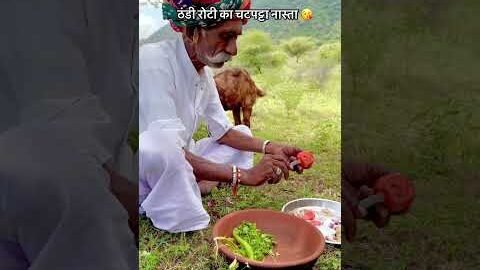 ठंडी रोटी का चटपट्टा नास्ता 😘 #roti #dahi #breakfast #desi #village #youtubeshorts #food