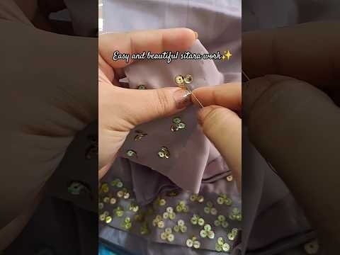 this is most viral ✨ with golden Sitara #shorts #india #embroidery #easy #blink #gold #usa #art #uk