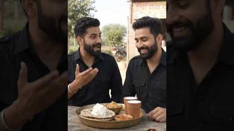 Haryana Se Aaye Do Bhai Aur Apna Dhaba Par Khayi Desi Ghee ki Bajre Ki Roti& Churma#desi#viralshorts