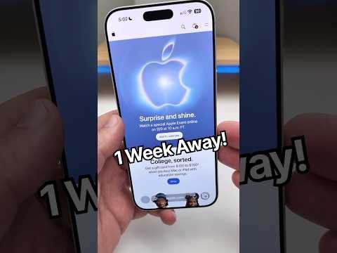 Apple iPhone 18 Pro Event is 1 Week Away!